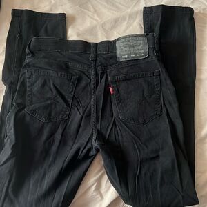 Big Kids Boys Levi’s Black 502 Black Pants